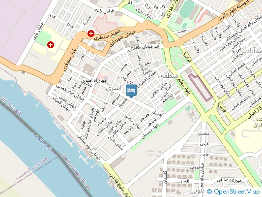 هتل امیرکبیر آبادان روی نقشه