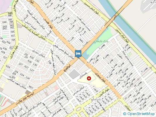 خانه مسافر خلیج فارس آبادان روی نقشه