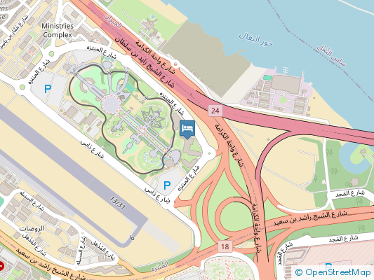 هتل پارک روتانا(Park Rotana) ابوظبی روی نقشه