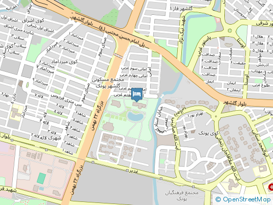 هتل پیام اهواز روی نقشه