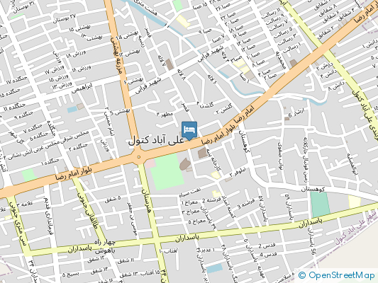 مهمانپذیر رسالت علی آباد روی نقشه