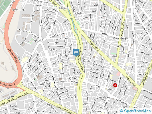 هتل آراس اراک روی نقشه