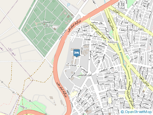 هتل معلم اراک روی نقشه