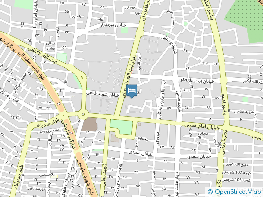 اقامتگاه بومگردی عمارت شاطر اردکان روی نقشه