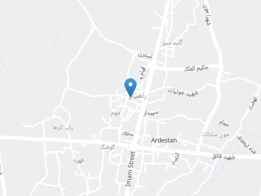 خانه مسافر شمس العماره اردستان روی نقشه