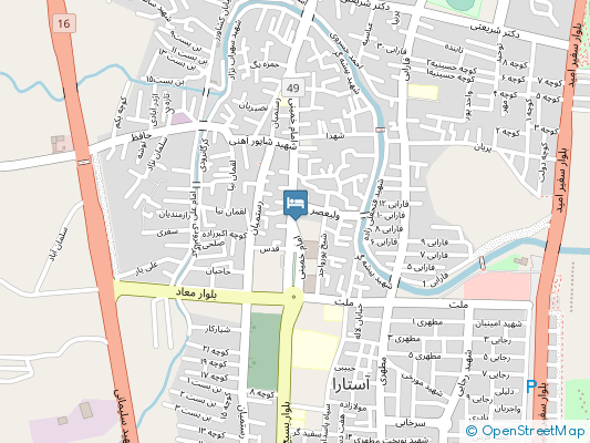 هتل تتیس آستارا آستارا روی نقشه