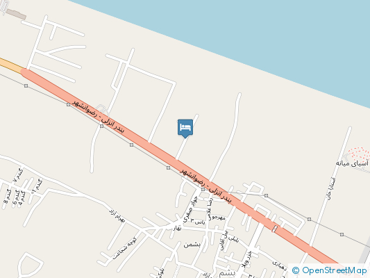 هتل آپارتمان پویا بندر انزلی روی نقشه