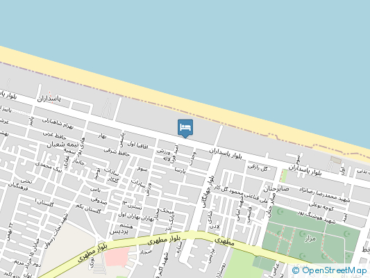 هتل آپارتمان مجتمع توریستی تهران بندر انزلی روی نقشه