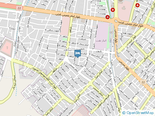 مجتمع اقامتی ایثار بجنورد روی نقشه