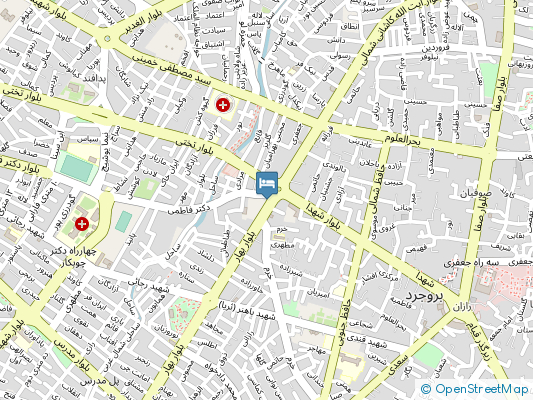 هتل استقلال بروجرد روی نقشه