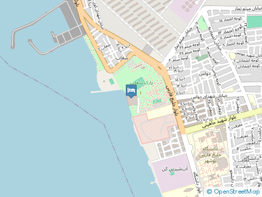 مجتمع اقامتی درسا بوشهر روی نقشه