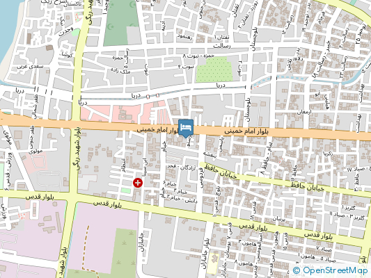 هتل آپارتمان گدروشیا چابهار روی نقشه