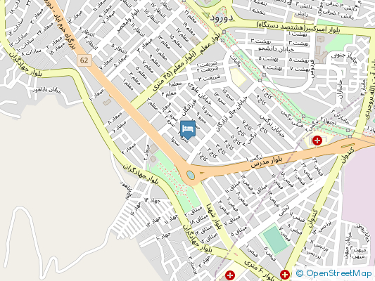 هتل درود دورود روی نقشه