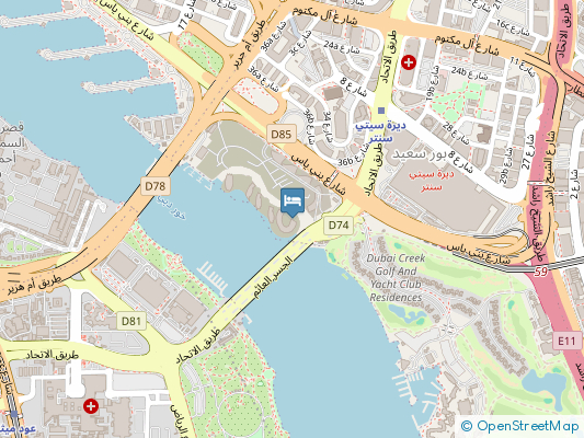 هتل ماریوت مارکوییس دبی روی نقشه