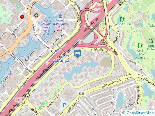 هتل پولمن جمیرا لیکس تاورز ( pullman jumeirah lakes towers ) دبی روی نقشه