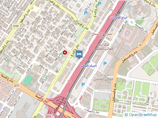 هتل ساندی مگا دبی روی نقشه