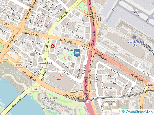 هتل پارک ( The Park ) دبی روی نقشه