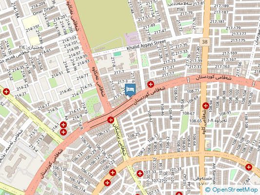 هتل لونا (Luna) اربیل روی نقشه