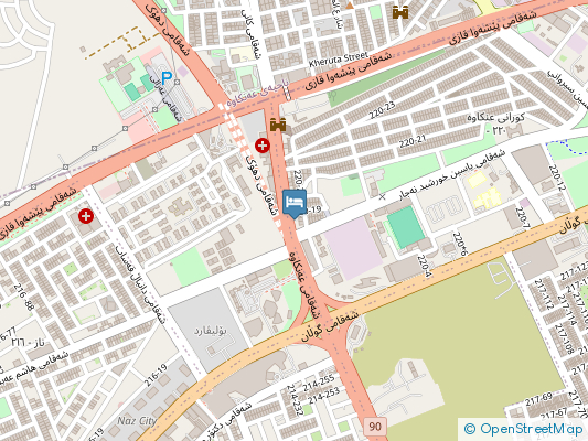 هتل نوا اسکای (Nova Sky) اربیل روی نقشه