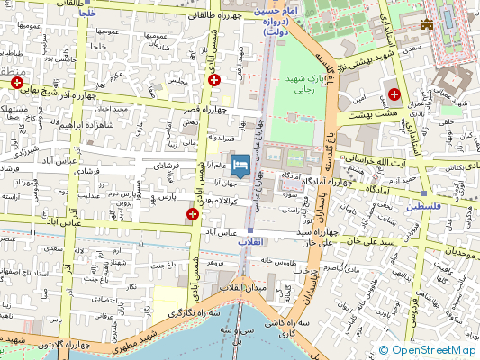 هتل آپارتمان خاتون اصفهان روی نقشه