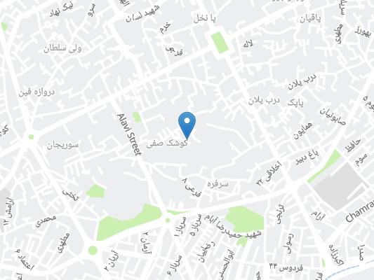 اقامتگاه سنتی استادی کاشان روی نقشه
