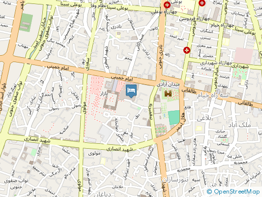 هتل بوتیک قهرمانی قزوین روی نقشه