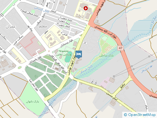 هتل جهانگردی گلپایگان روی نقشه