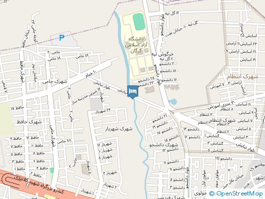 مجتمع اقامتی هیرکان گرگان روی نقشه