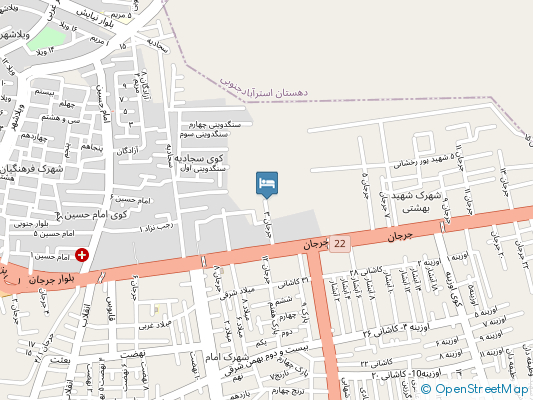 پانسیون نیلوفر گرگان روی نقشه