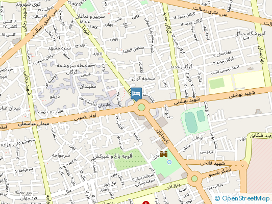  پارس گرگان روی نقشه