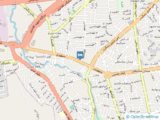 هتل طهماسبی گرگان روی نقشه