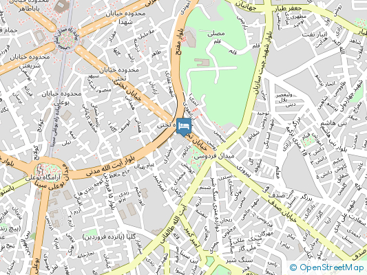 هتل آرین همدان روی نقشه