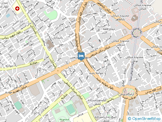 هتل مرمر همدان روی نقشه