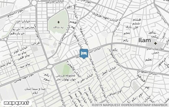 هتل خلاش ایلام روی نقشه