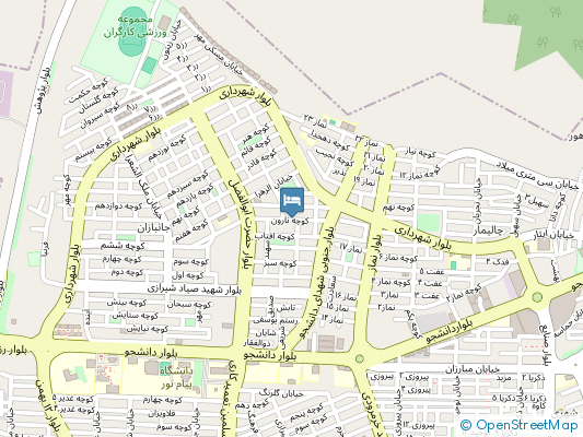 خانه مسافر یوسفی مقدم ( زکریا ) ایلام روی نقشه