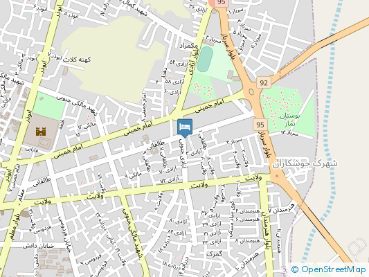 هتل قصر ایرانشهر روی نقشه