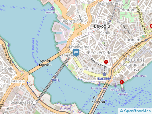 هتل هالیک کاراکوی استانبول روی نقشه