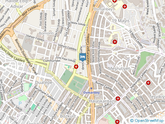 هتل جاف نيشانتاشی استانبول روی نقشه