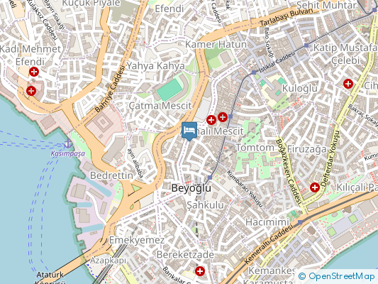 هتل پرا رز (Pera Rose) استانبول روی نقشه