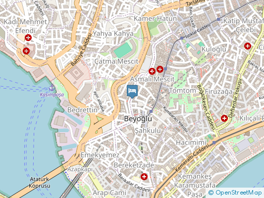 هتل پرا تولیپ (Pera Tulip) استانبول روی نقشه