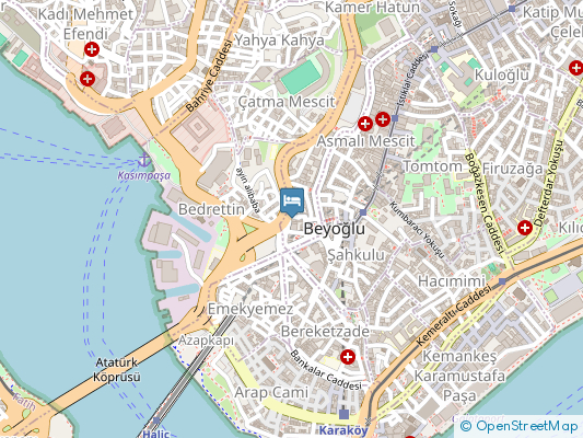 هتل بیانچو پرا (The Biancho Pera) استانبول روی نقشه