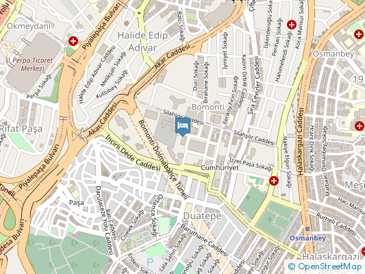 هتل میل بومونتی استانبول روی نقشه