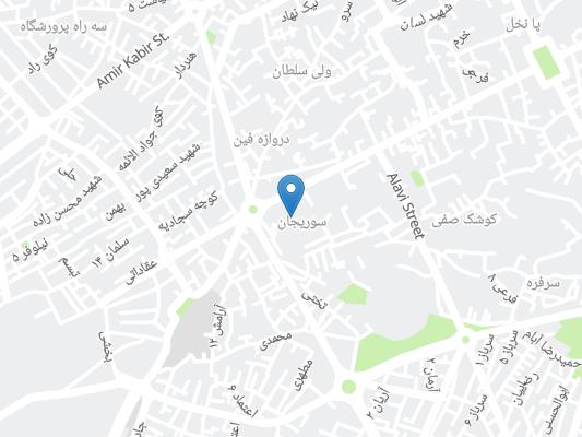 اقامتگاه سنتی خانه لاجوردی کاشان روی نقشه