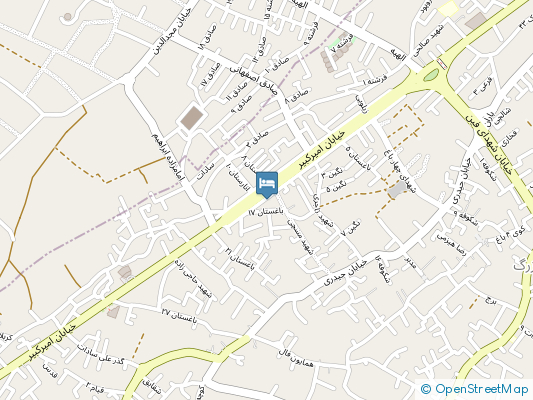 هتل آپارتمان نایب کاشان روی نقشه