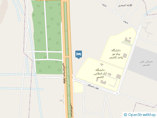 مجتمع اقامتی پارادایس کاشمر روی نقشه