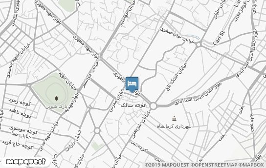 هتل آپارتمان لیژان کرمانشاه روی نقشه