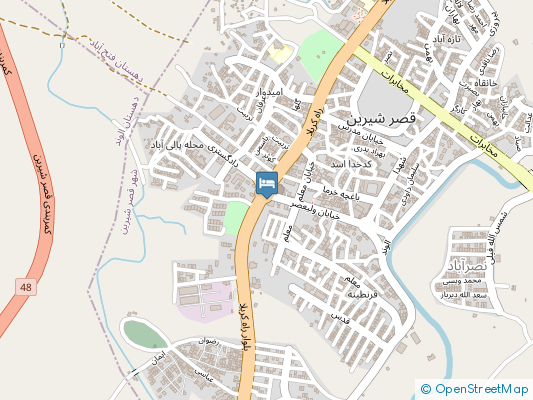 هتل قصرشیرین کرمانشاه روی نقشه