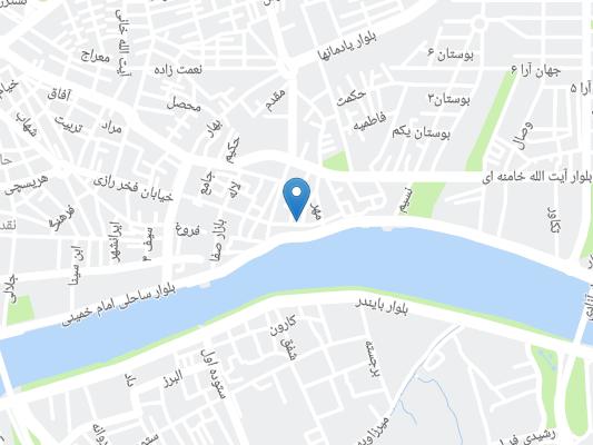 هتل کارون خرمشهر روی نقشه