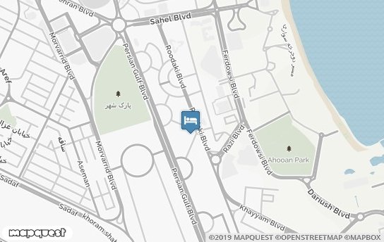 هتل آرا کیش روی نقشه