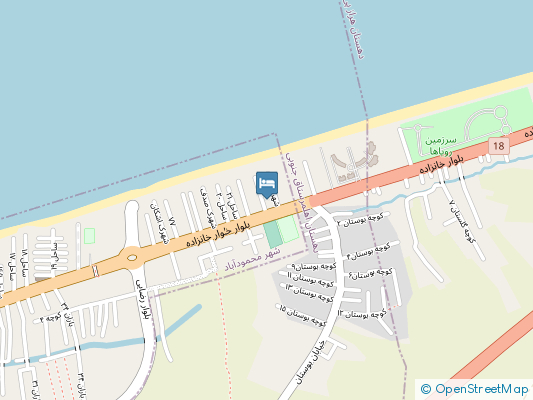 هتل آپارتمان سانیا محمودآباد روی نقشه